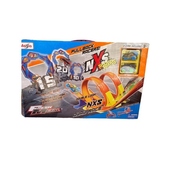 Maisto Nxs Racers Double Loop Dual Race With Two Cars NEW - Picture 2 of 4